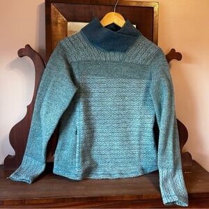 prAna 'Eleanor' Wool Blend Sweater Athletic Fit Pull Over Sweater: Size LARGE